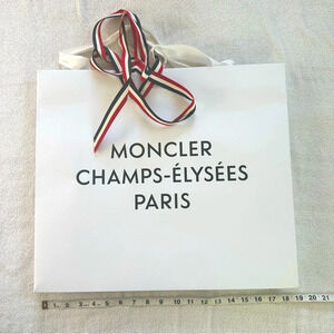 Moncler XL Shopping Bag Champs-Elysees Paris with ribbon